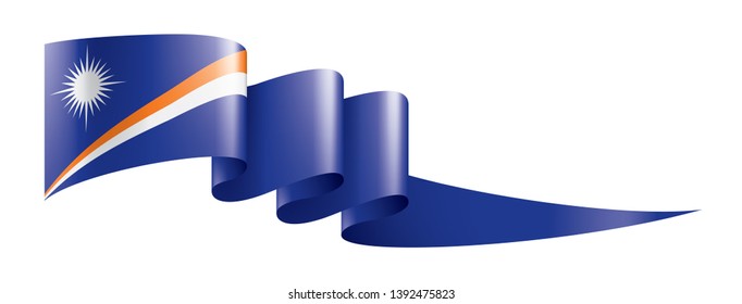 Marshall Islands flag, vector illustration on a white background