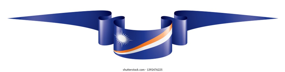 Marshall Islands flag, vector illustration on a white background