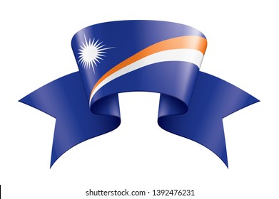 Marshall Islands flag, vector illustration on a white background