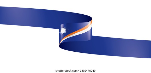 Marshall Islands flag, vector illustration on a white background