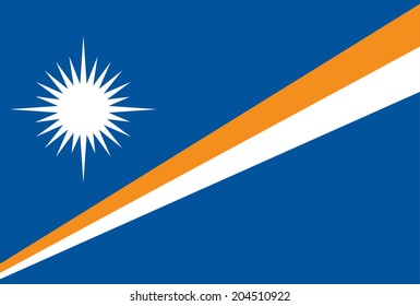 Marshall Islands flag vector illustration isolated.