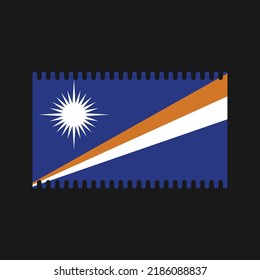 Vector de bandera de las Islas Marshall. Bandera nacional