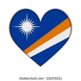 Marshall Islands heart flag vector illustration