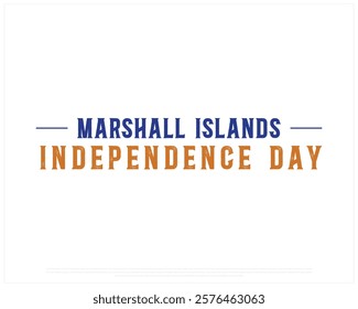 MARSHALL ISLANDS Independence Day vector design on a white background, Independence Day of Marshall Islands, Typographic Design of MARSHALL ISLANDS National Day