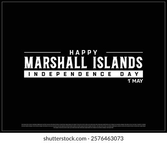 MARSHALL ISLANDS Independence Day vector design on a black background, Independence Day of Marshall Islands, Typographic Design of MARSHALL ISLANDS National Day