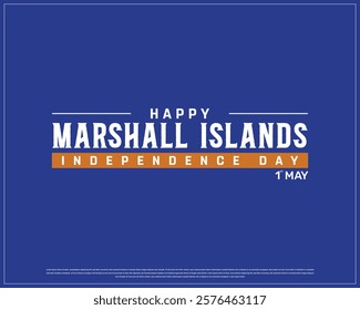 MARSHALL ISLANDS Independence Day vector design on a blue background, Independence Day of Marshall Islands, Typographic Design of MARSHALL ISLANDS National Day