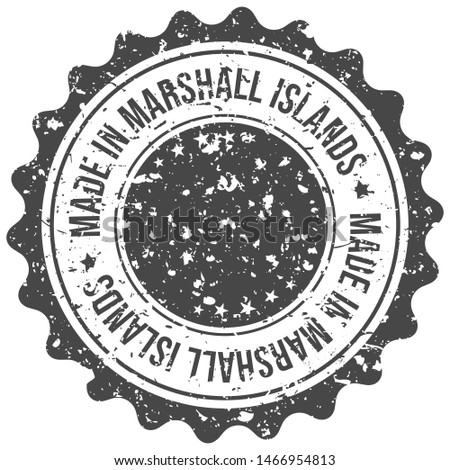 Marshall Islands Made In Map. Travel Stamp Icon. Product Design Badge. Export Seal.