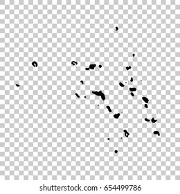 Marshall Islands map isolated on transparent background. Black map for your design. Vector illustration, easy to edit.