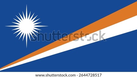 Marshall Islands national flag. Flag of Marshall Islands