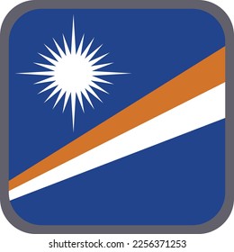 Vector de pabellón nacional de las Islas Marshall Material de ilustración