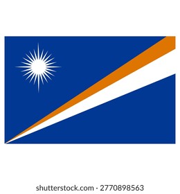 Marshall Islands national flag vector icon