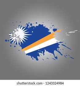 Marshall Islands Vector paint stain