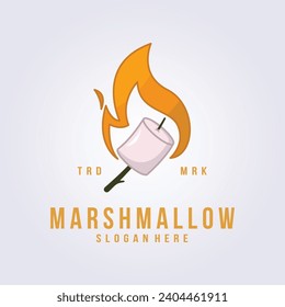 diseño vectorial del logotipo de barbeque marshmallow