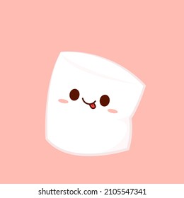 Marshmallow cartoon. marshmallow character design. Marshmallow vector.