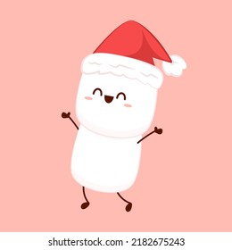 Marshmallow cartoon. marshmallow character design. Marshmallow vector.