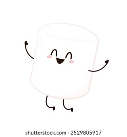 Desenho de Marshmallow. Desenho de personagem de Marshmallow. Vetor de Marshmallow.