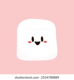 Marshmallow cartoon. marshmallow character design. Marshmallow vector.