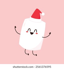 Marshmallow cartoon. marshmallow character design. Marshmallow vector.