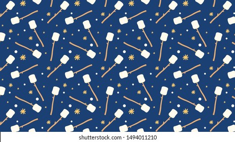 Marshmallow cartoon pattern. free space for text. wallpaper. background.
Marshmallow stick.
