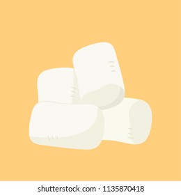 Marshmallow cartoon vector. free space for text. wallpaper. background.