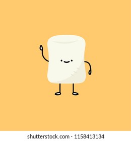 marshmallow cartoon vector. free space for text. wallpaper.