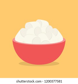 marshmallow cartoon vector. free space for text. wallpaper.