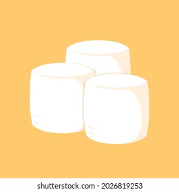 Vector de dibujos animados malvavisco. espacio libre para texto. fondo de pantalla. de fondo.