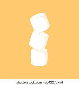 Marshmallow cartoon vector. free space for text. wallpaper. background.