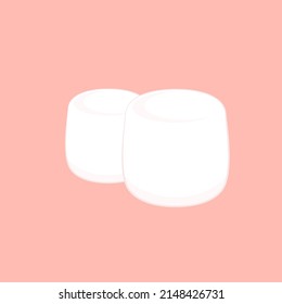 Marshmallow cartoon vector. free space for text. Marshmallow stack.