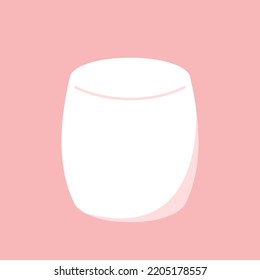 Marshmallow cartoon vector. free space for text. White Marshmallow.
