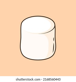 Vector de dibujos animados malvavisco. Diseño del logotipo de malvavisco. Icono de malvavisco.