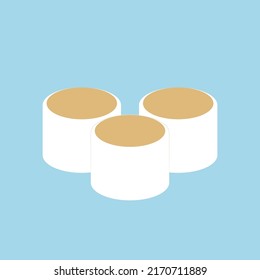 Marshmallow cartoon vector. Marshmallow logo design. Marshmallow icon.