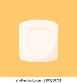 Marshmallow cartoon vector. Marshmallow logo design. Marshmallow icon.