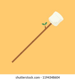 marshmallow cartoon vector. symbol. logo.