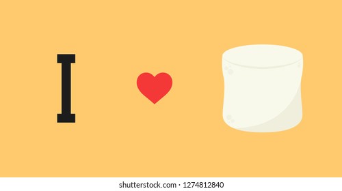 marshmallow cartoon vector. symbol. logo design.