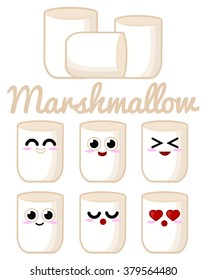 Marshmallow Character Stock Vector (Royalty Free) 379564480 | Shutterstock