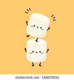 marshmallow character. marshmallow vector. wallpaper. free space for text.