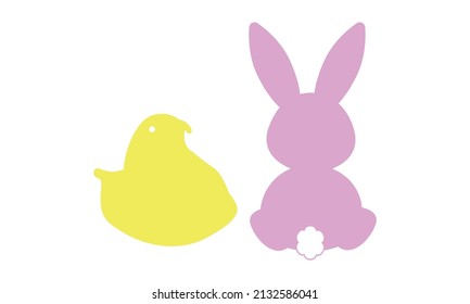 Marshmallow Chick And Bunny SVG, Easter SVG - Easter Bunny SVG