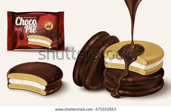 Element De Gateau Au Chocolat Marshmallow Image Vectorielle De Stock Libre De Droits