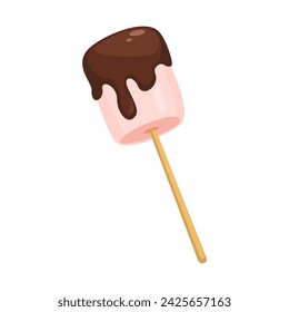 Vector de ilustración de dibujos animados de bocadillo de chocolate