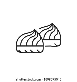 Marshmallow color line icon. Isolated vector element. Outline pictogram for web page, mobile app, promo