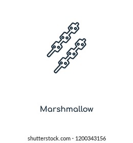 Marshmallow concept line icon. Linear Marshmallow concept outline symbol design. This simple element illustration can be used for web and mobile UI/UX.