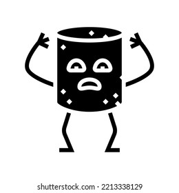marshmallow dessert character glyph icon vector. marshmallow dessert character sign. isolated symbol illustration