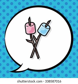marshmallow doodle, speech bubble