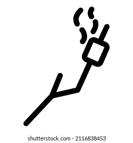 Marshmallow Flat Icon Isolated On White Background