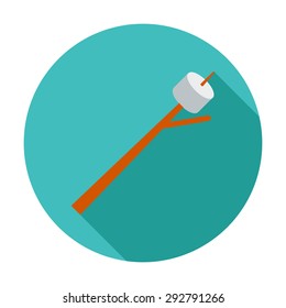 Marshmallow. Flat vector icon for mobile and web applications. Vector illustration.