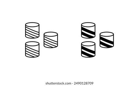 Marshmallow icon design with white background stock illustration