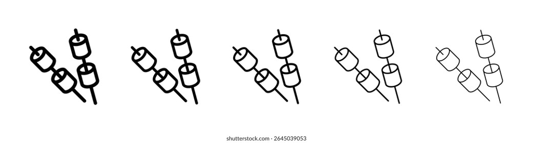 Ícone de Marshmallow preenchido conceito de sinal plano para web design.
