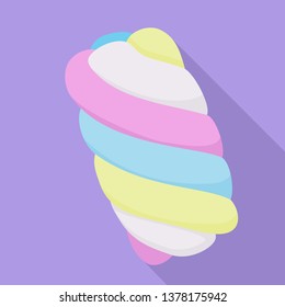 Marshmallow icon. Flat illustration of marshmallow vector icon for web design