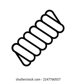 Marshmallow Icon. Line Art Style Design Isolated On White Background